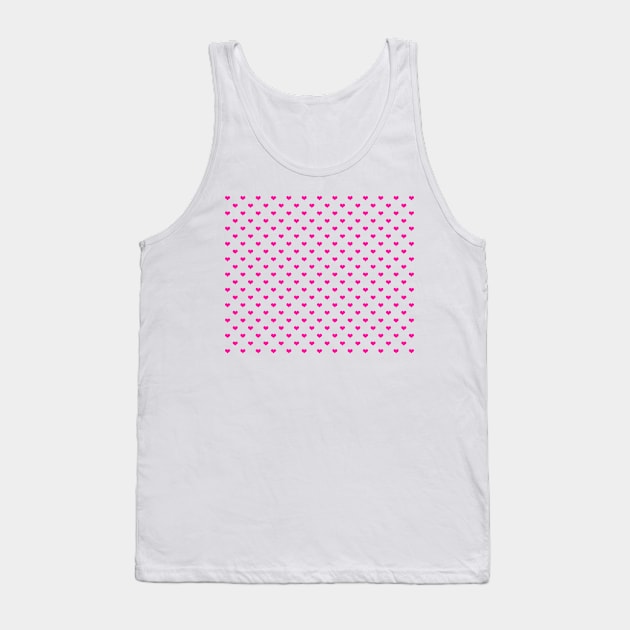 Pink Hearts Pattern Tank Top by CraftyCatz